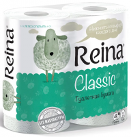 Туалетная бумага 2 слоя 4 рулона Reina Classic (1/12)