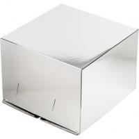 Картонная коробка для торта белая  30*30*19 ХРОМ(50/1)